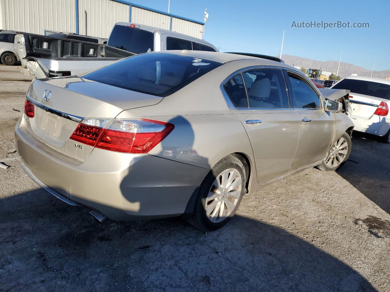 2014 Honda Accord Exl Beige vin: 1HGCR3F88EA031162