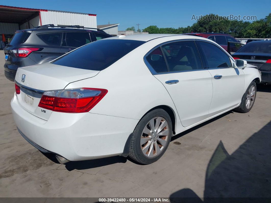 2015 Honda Accord Ex-l V-6 White vin: 1HGCR3F88FA015321