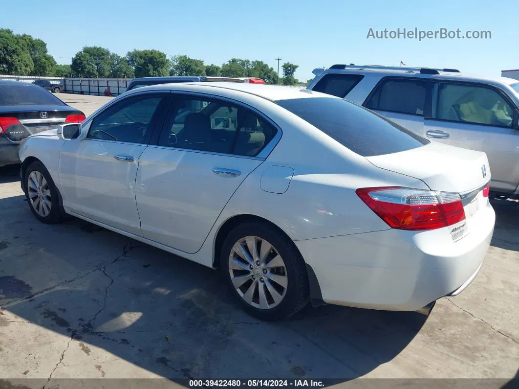 2015 Honda Accord Ex-l V-6 White vin: 1HGCR3F88FA015321