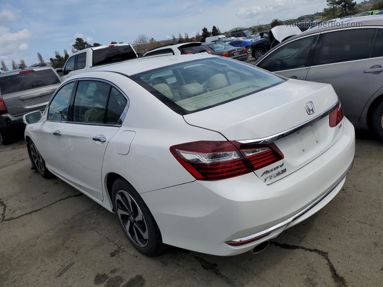 2016 Honda Accord Exl White vin: 1HGCR3F88GA006314