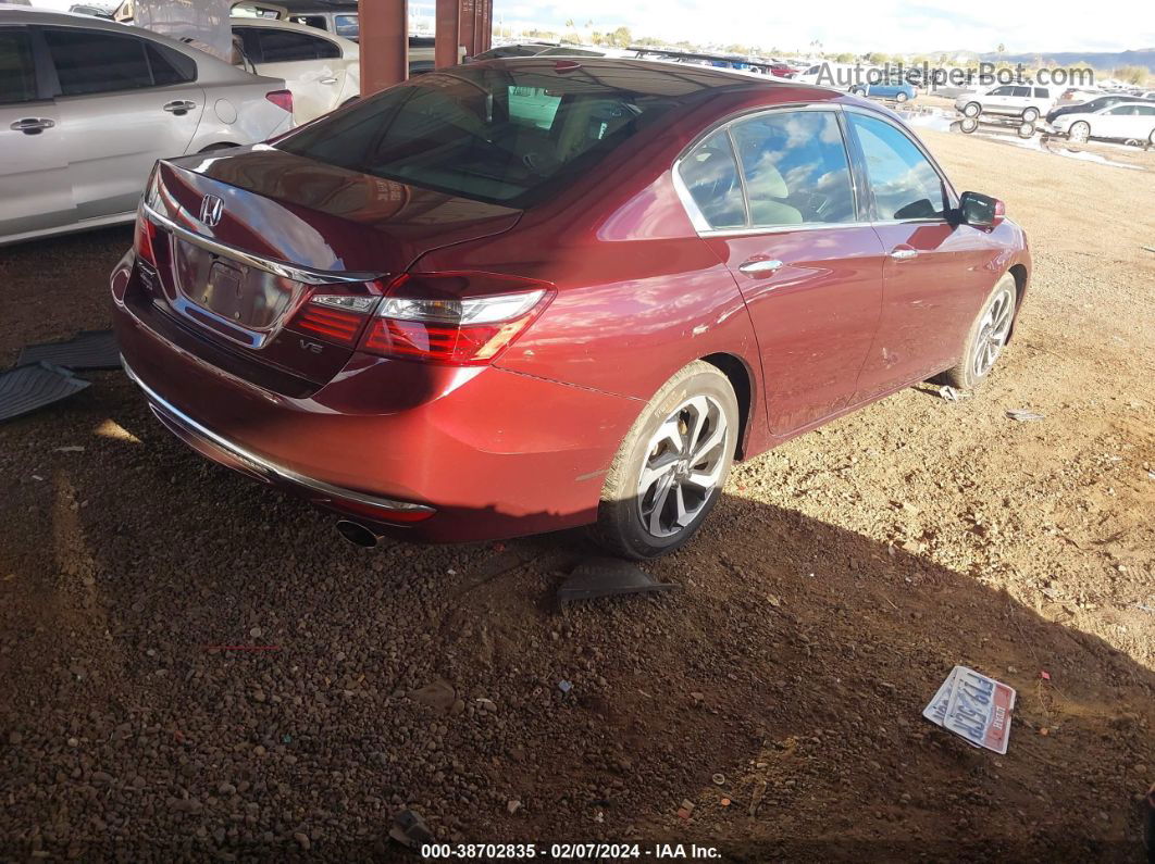 2016 Honda Accord Ex-l V-6 Maroon vin: 1HGCR3F88GA021749