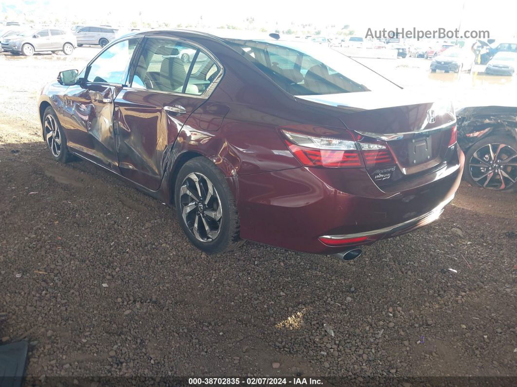 2016 Honda Accord Ex-l V-6 Maroon vin: 1HGCR3F88GA021749