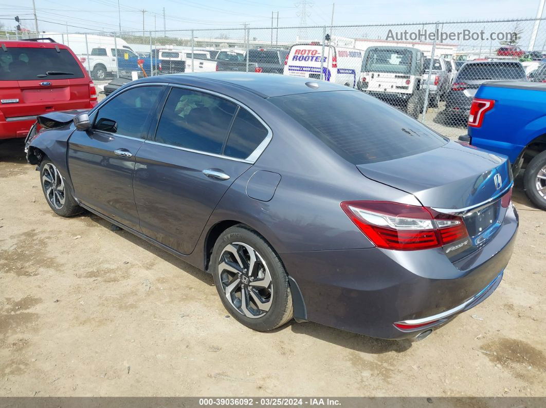 2017 Honda Accord Ex-l V6 Gray vin: 1HGCR3F88HA013118