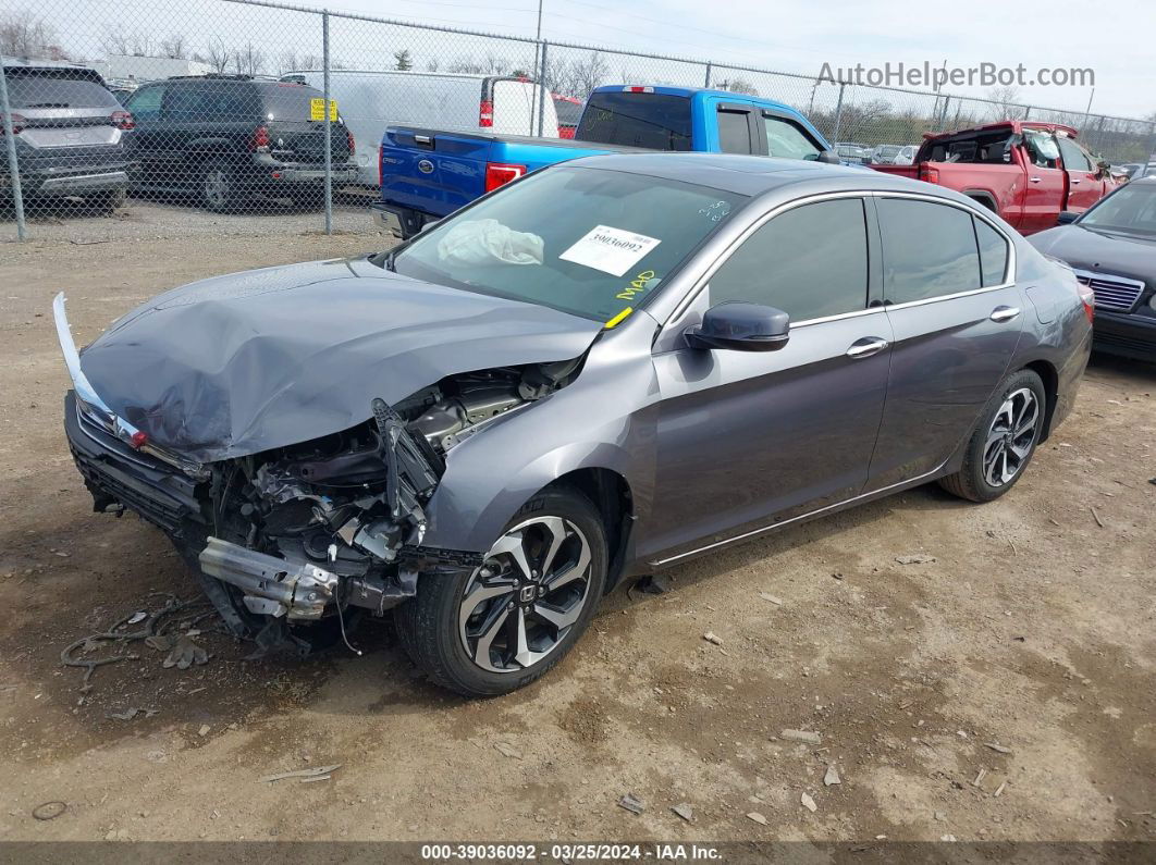 2017 Honda Accord Ex-l V6 Gray vin: 1HGCR3F88HA013118