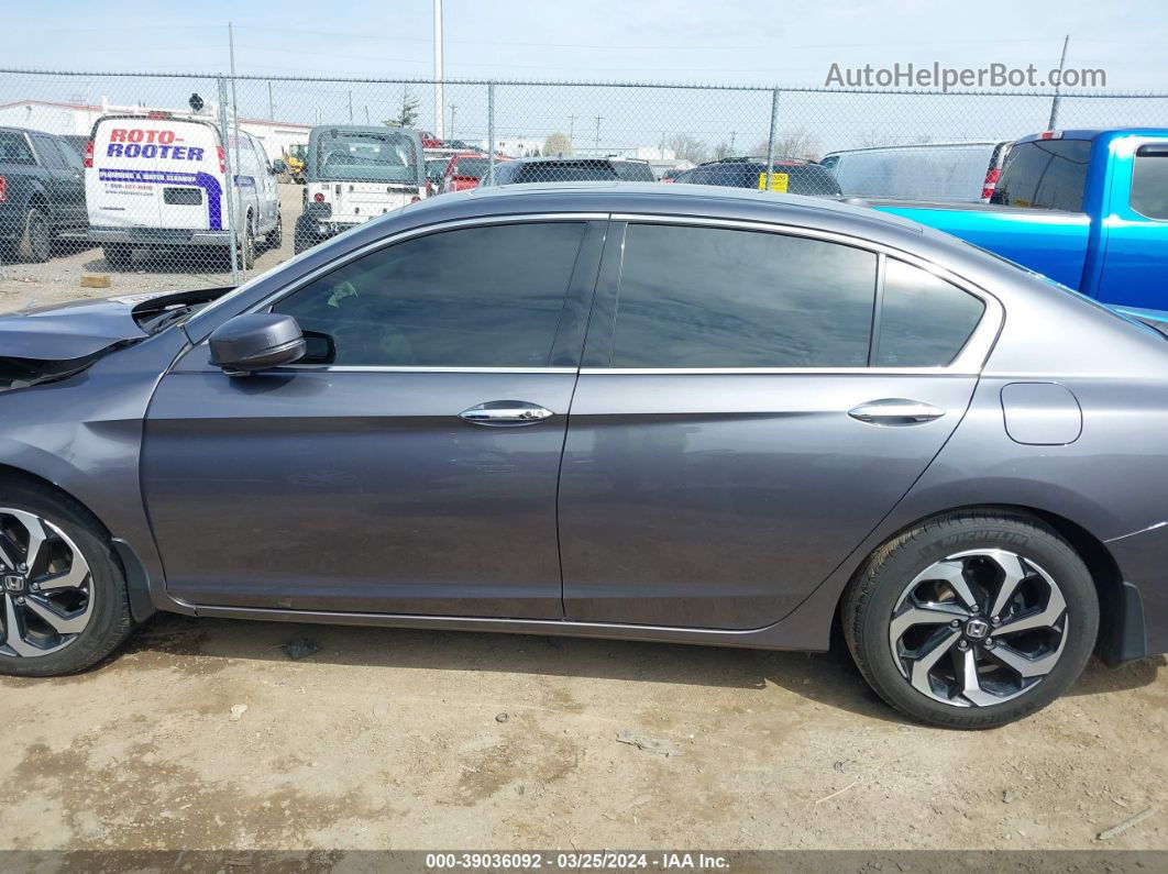 2017 Honda Accord Ex-l V6 Gray vin: 1HGCR3F88HA013118