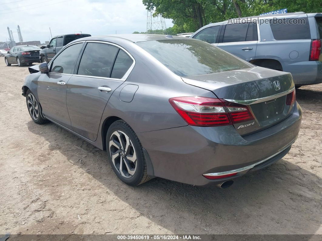 2017 Honda Accord Ex-l V6 Gray vin: 1HGCR3F88HA042974