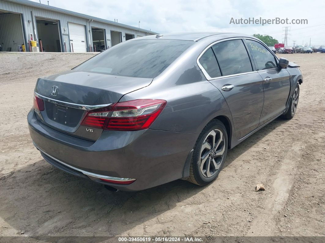 2017 Honda Accord Ex-l V6 Gray vin: 1HGCR3F88HA042974