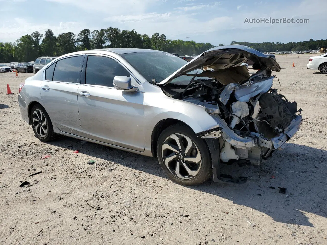 2017 Honda Accord Exl Silver vin: 1HGCR3F88HA044787