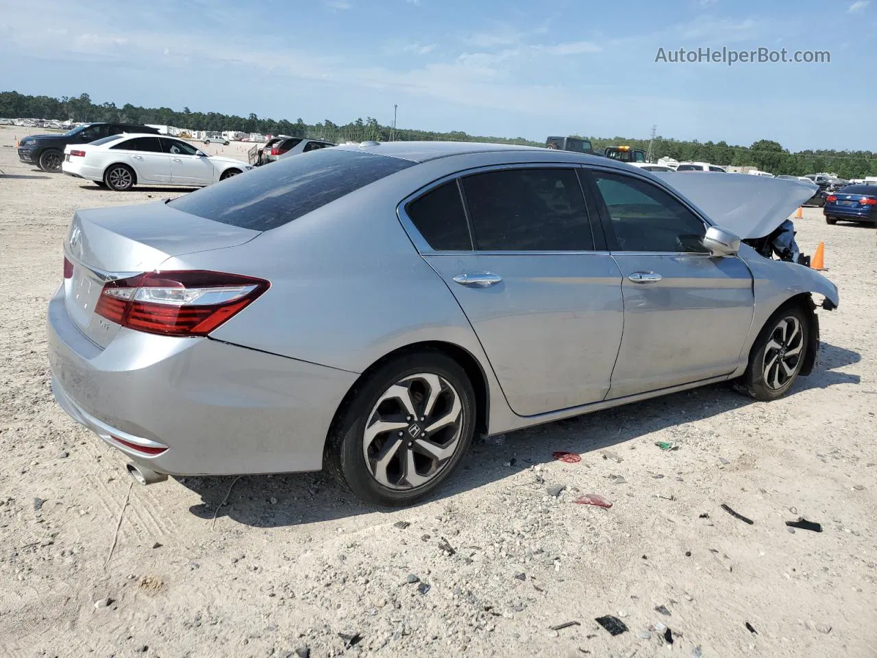 2017 Honda Accord Exl Серебряный vin: 1HGCR3F88HA044787