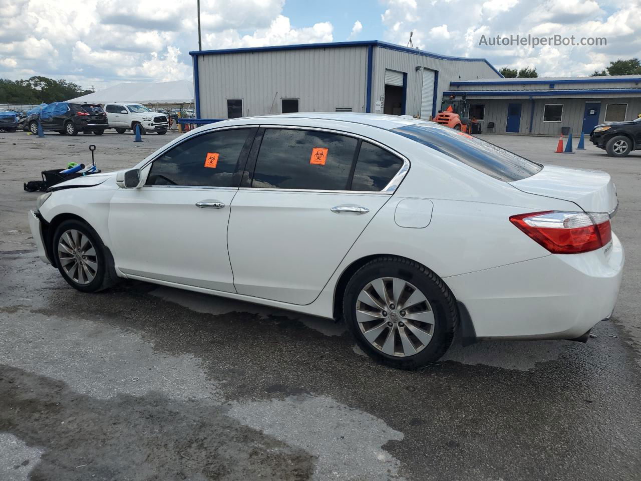 2015 Honda Accord Exl White vin: 1HGCR3F89FA023718