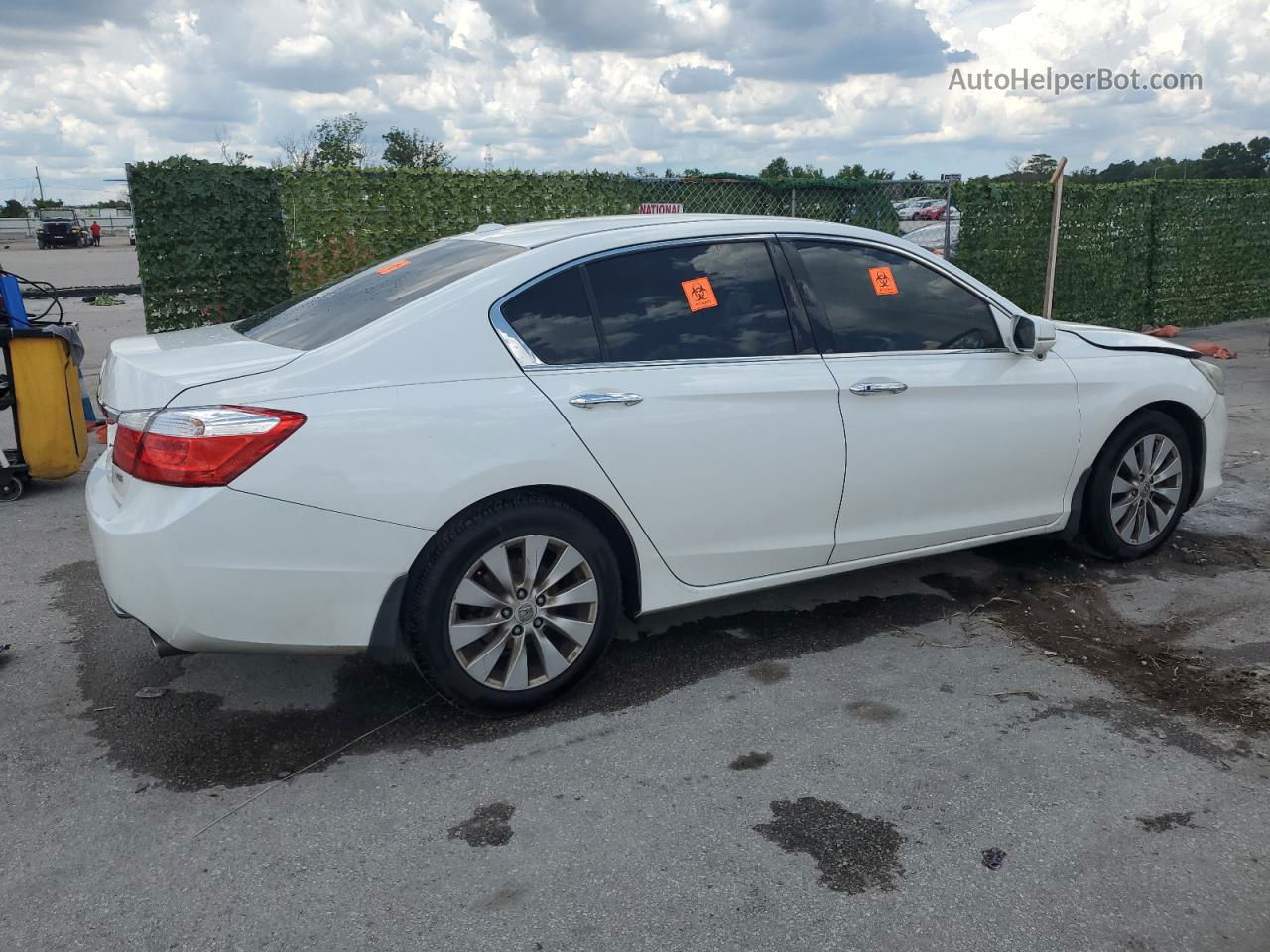 2015 Honda Accord Exl White vin: 1HGCR3F89FA023718