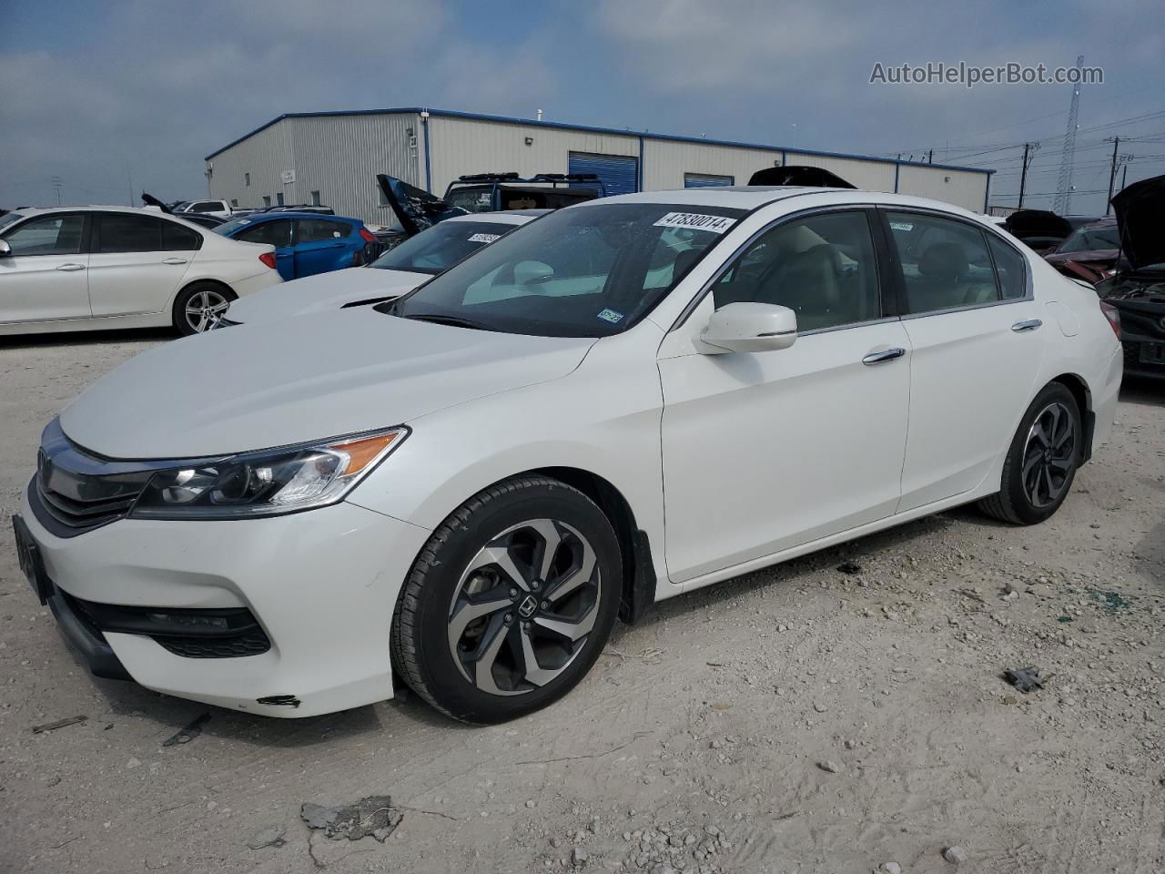 2016 Honda Accord Exl White vin: 1HGCR3F89GA028533