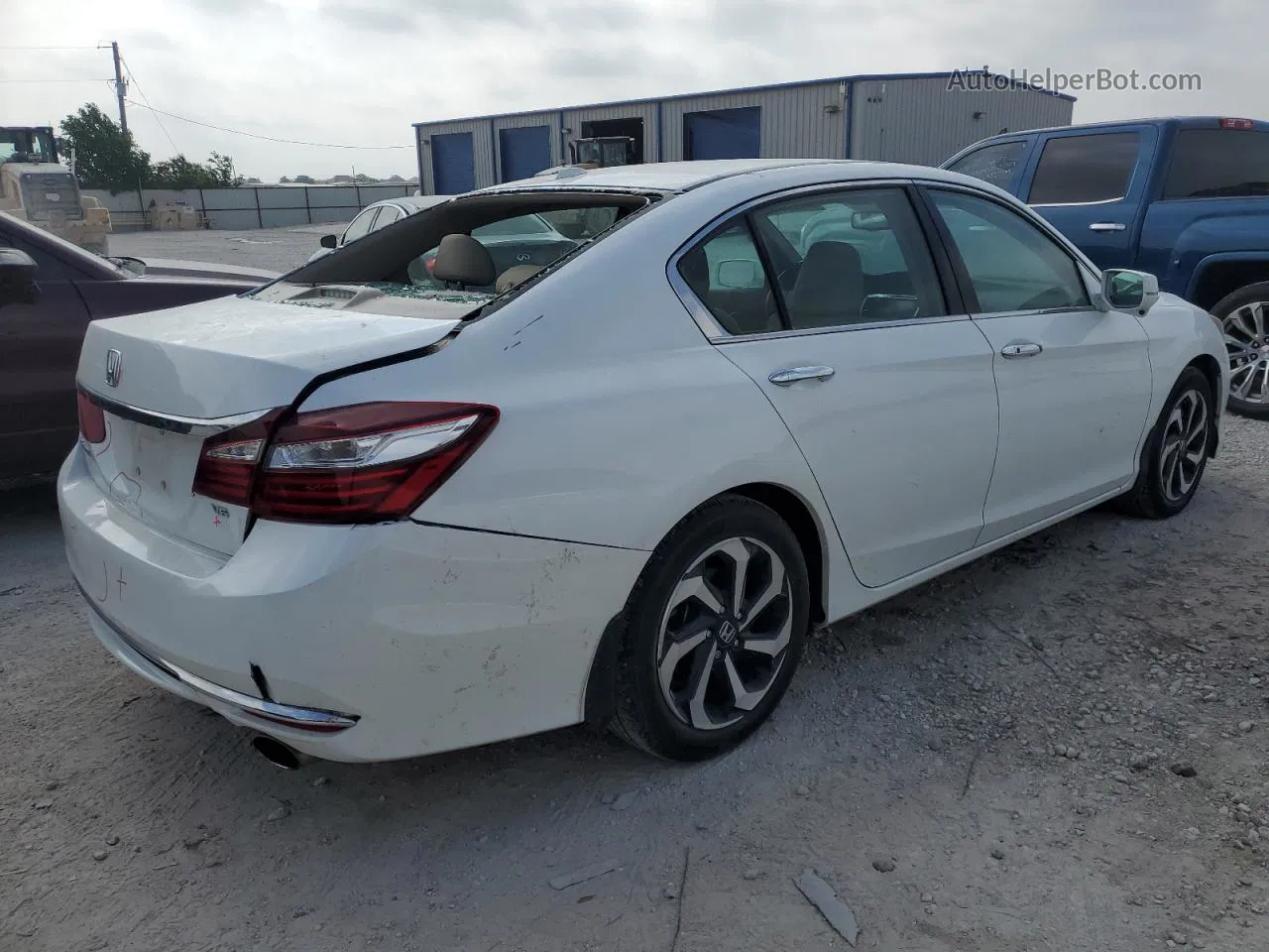 2016 Honda Accord Exl White vin: 1HGCR3F89GA028533