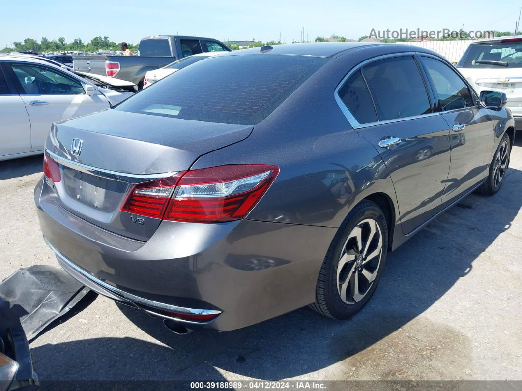 2017 Honda Accord Ex-l V6 Gray vin: 1HGCR3F89HA016058