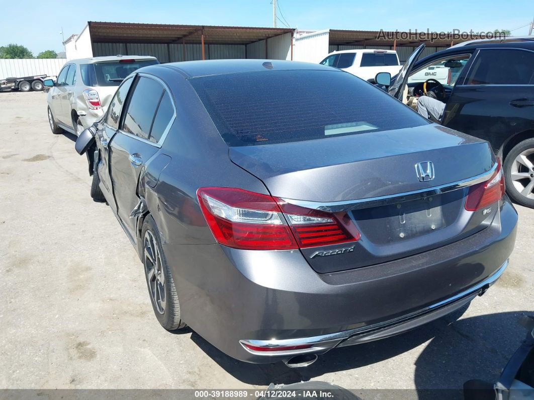 2017 Honda Accord Ex-l V6 Gray vin: 1HGCR3F89HA016058