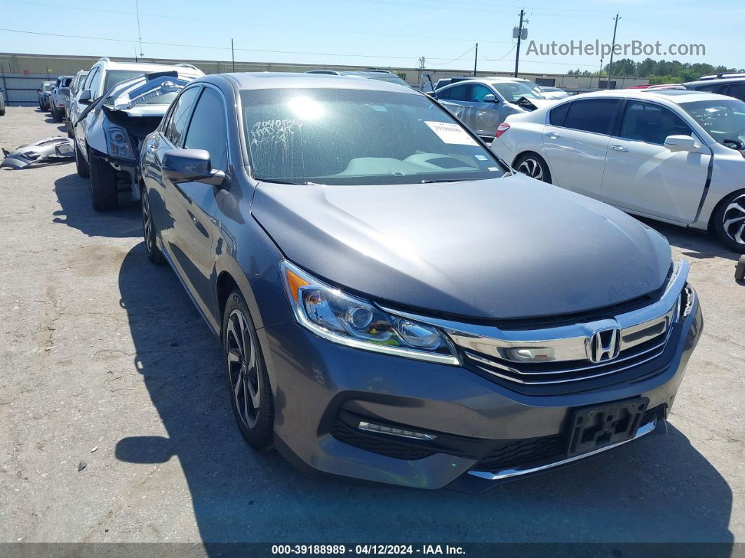 2017 Honda Accord Ex-l V6 Gray vin: 1HGCR3F89HA016058