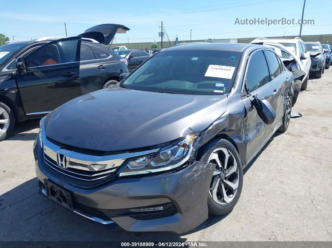 2017 Honda Accord Ex-l V6 Gray vin: 1HGCR3F89HA016058