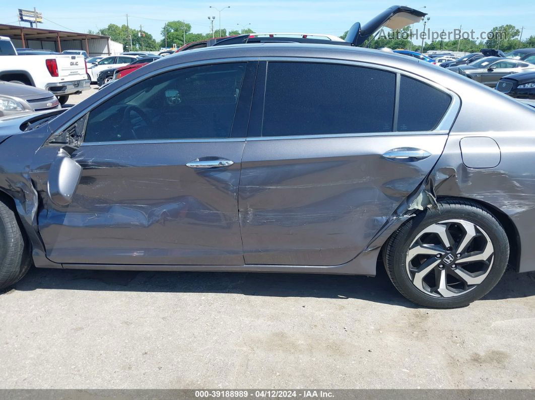 2017 Honda Accord Ex-l V6 Gray vin: 1HGCR3F89HA016058