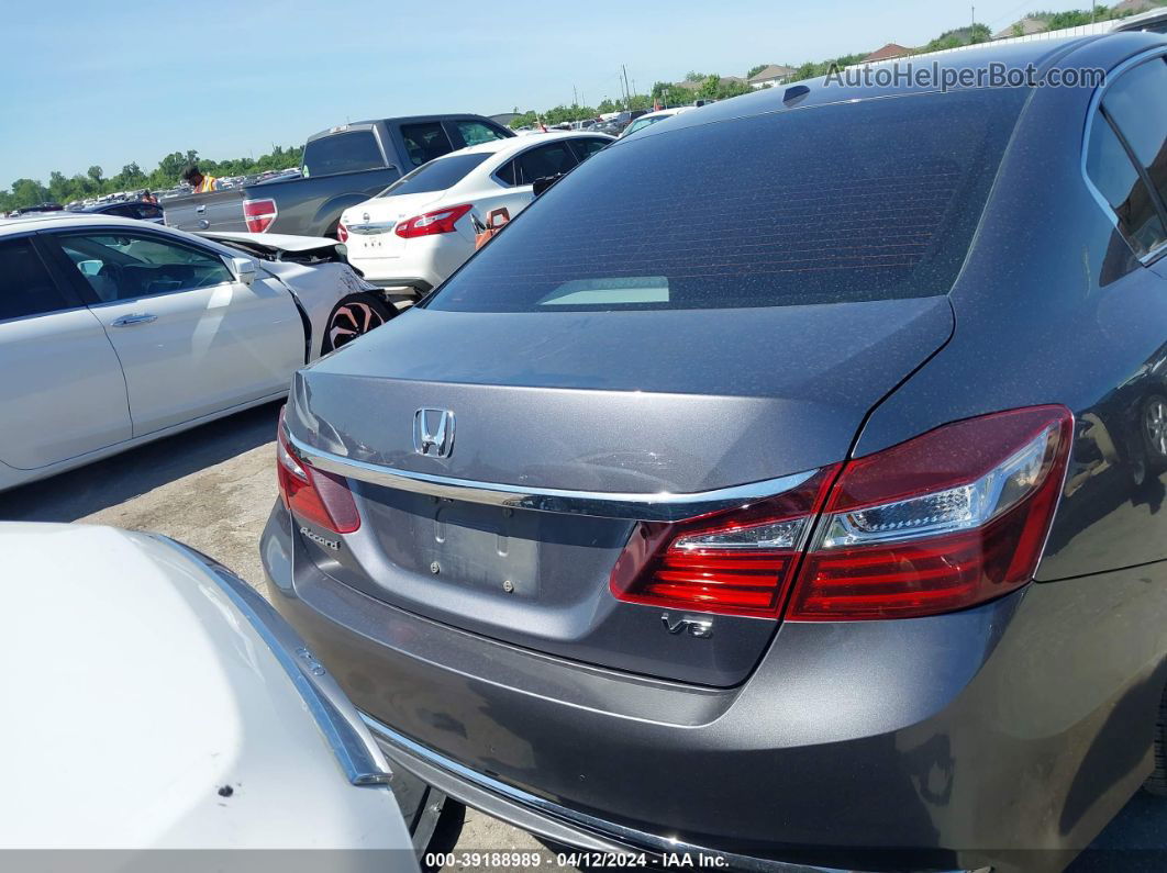 2017 Honda Accord Ex-l V6 Gray vin: 1HGCR3F89HA016058