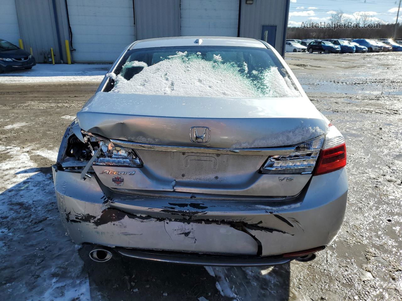 2014 Honda Accord Exl Серебряный vin: 1HGCR3F8XEA010877