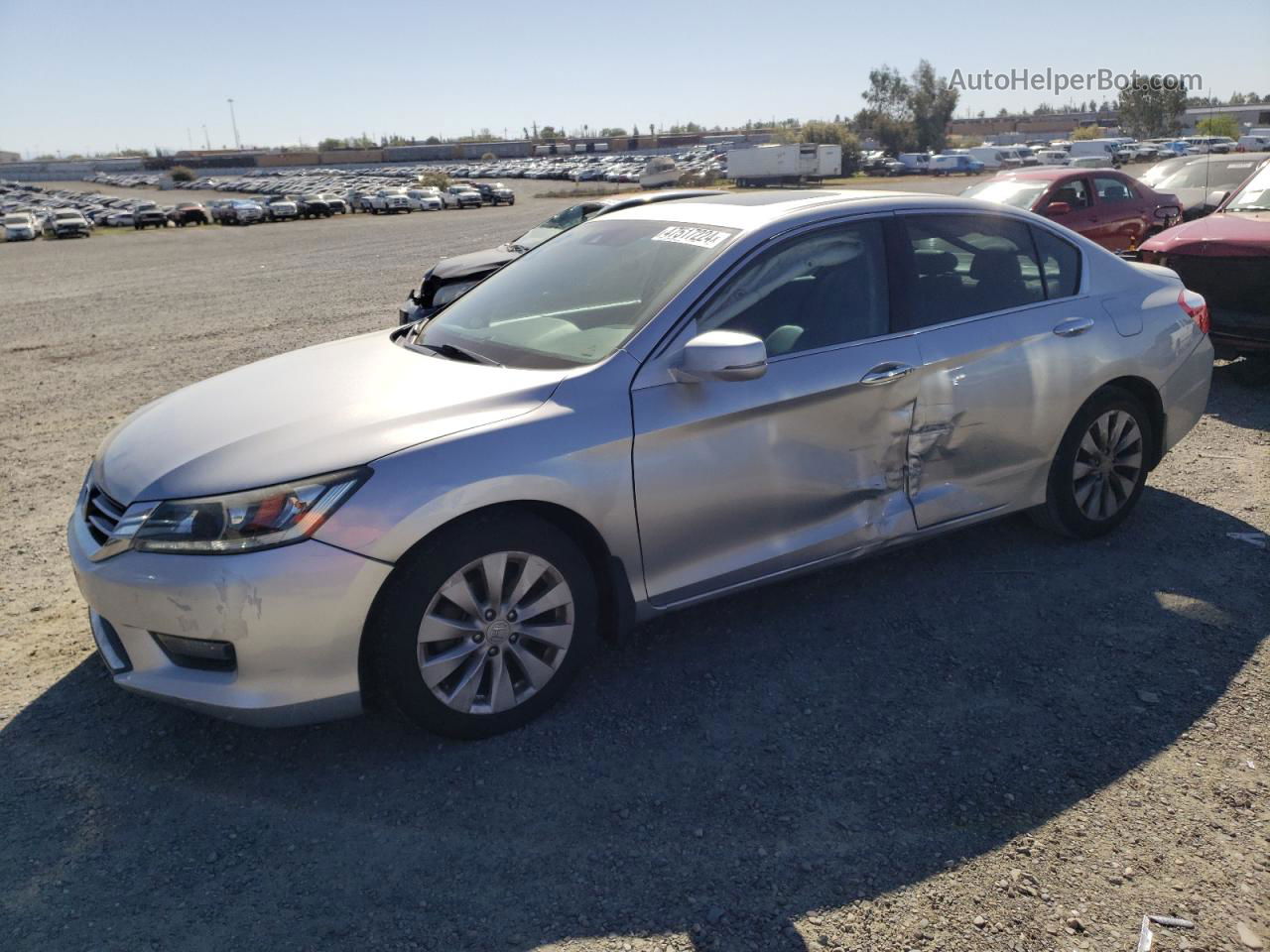 2014 Honda Accord Exl Silver vin: 1HGCR3F8XEA035634