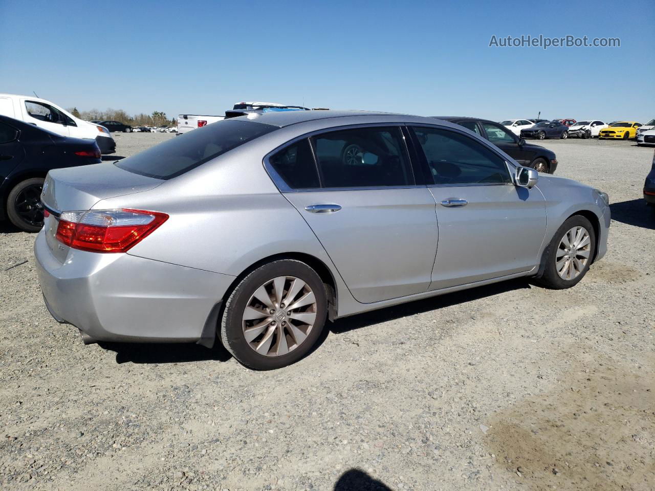 2014 Honda Accord Exl Silver vin: 1HGCR3F8XEA035634