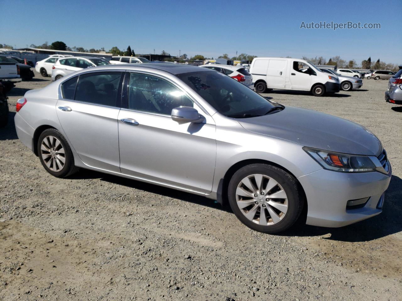 2014 Honda Accord Exl Silver vin: 1HGCR3F8XEA035634