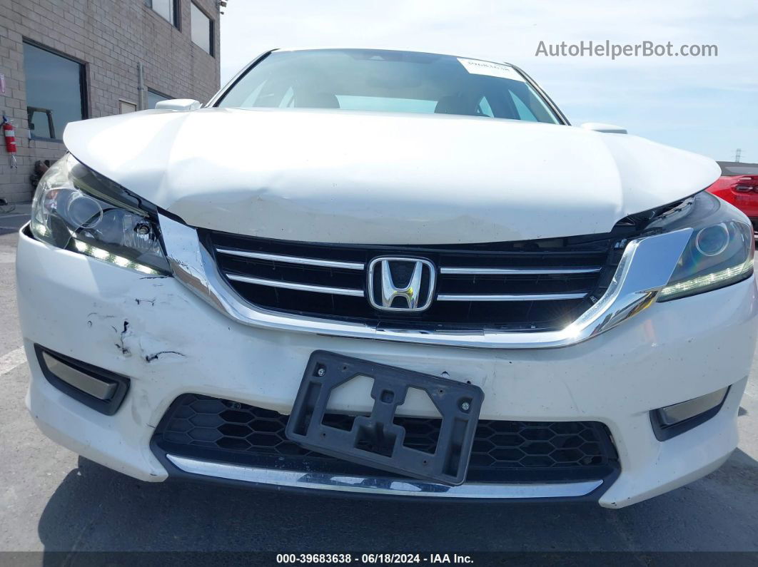 2015 Honda Accord Ex-l V-6 White vin: 1HGCR3F8XFA029950