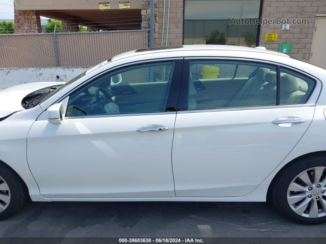 2015 Honda Accord Ex-l V-6 White vin: 1HGCR3F8XFA029950