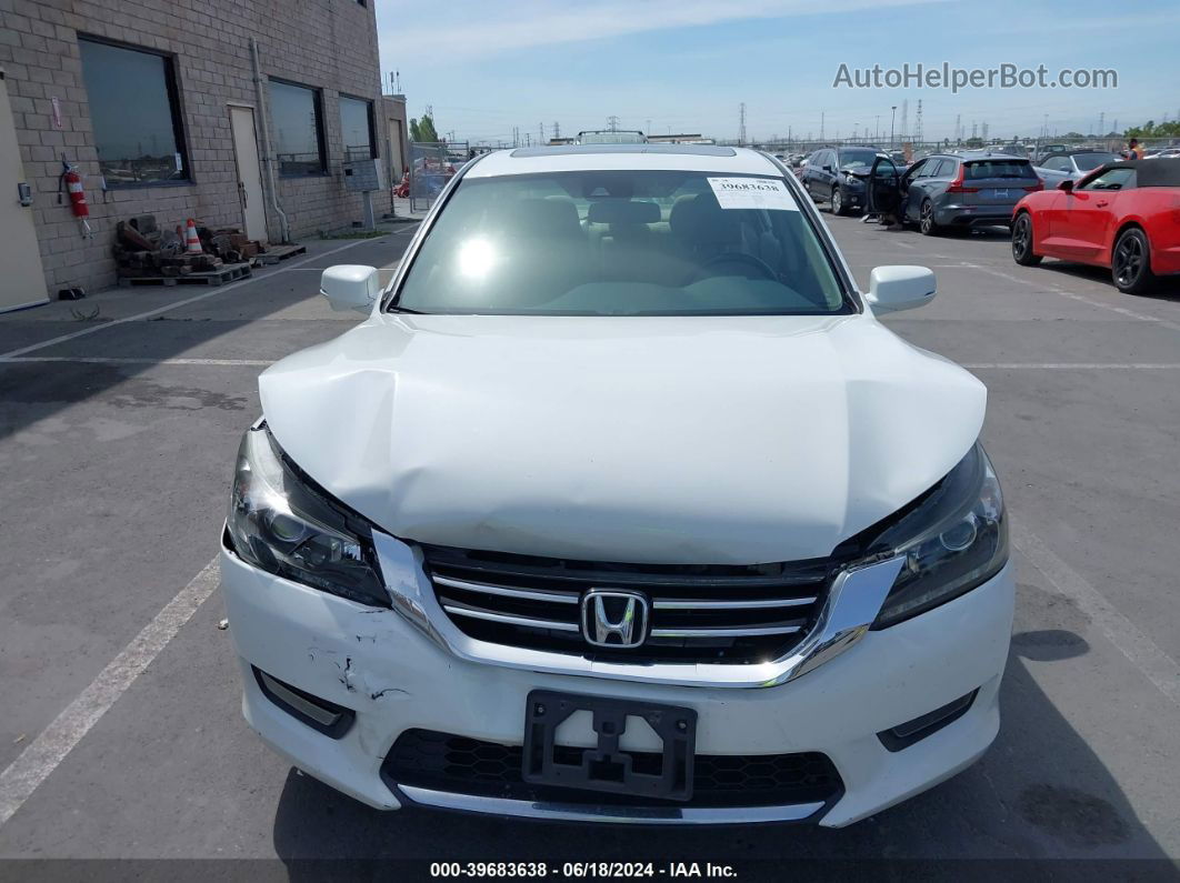 2015 Honda Accord Ex-l V-6 White vin: 1HGCR3F8XFA029950