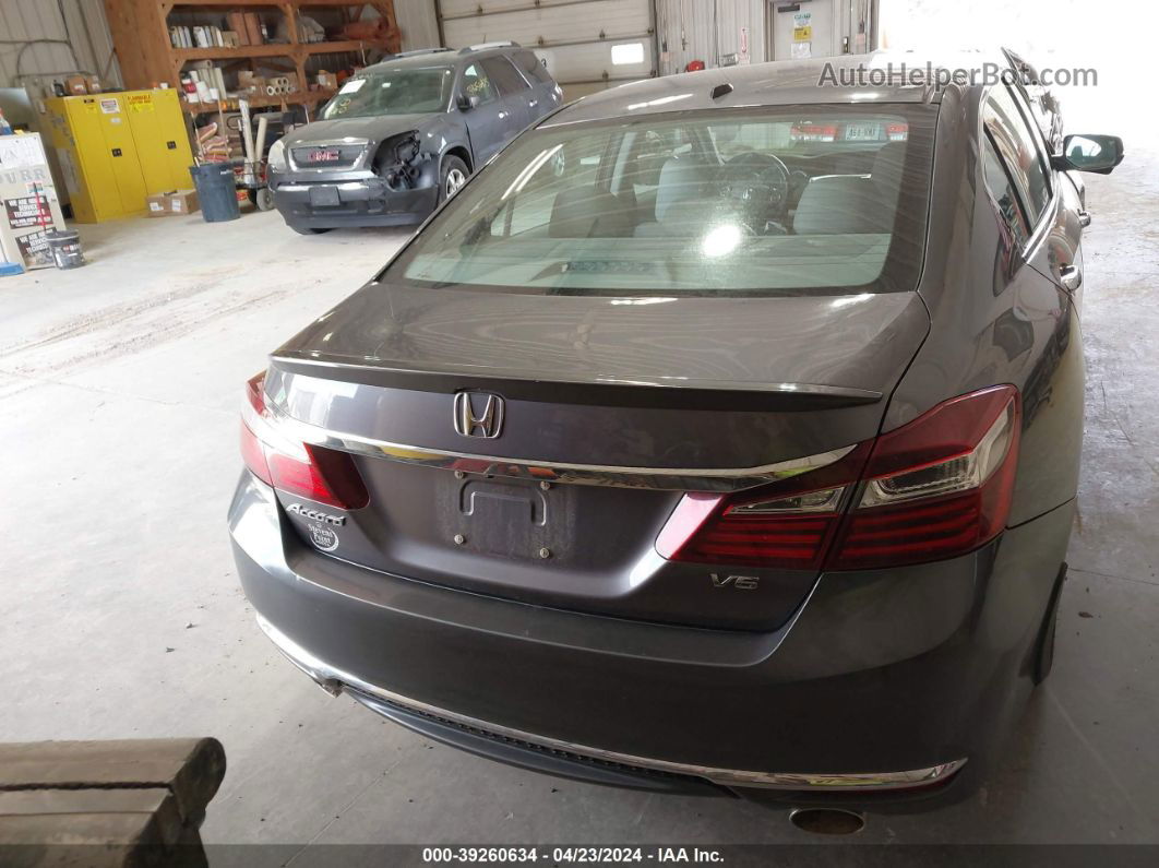 2016 Honda Accord Ex-l V-6 Gray vin: 1HGCR3F8XGA011532