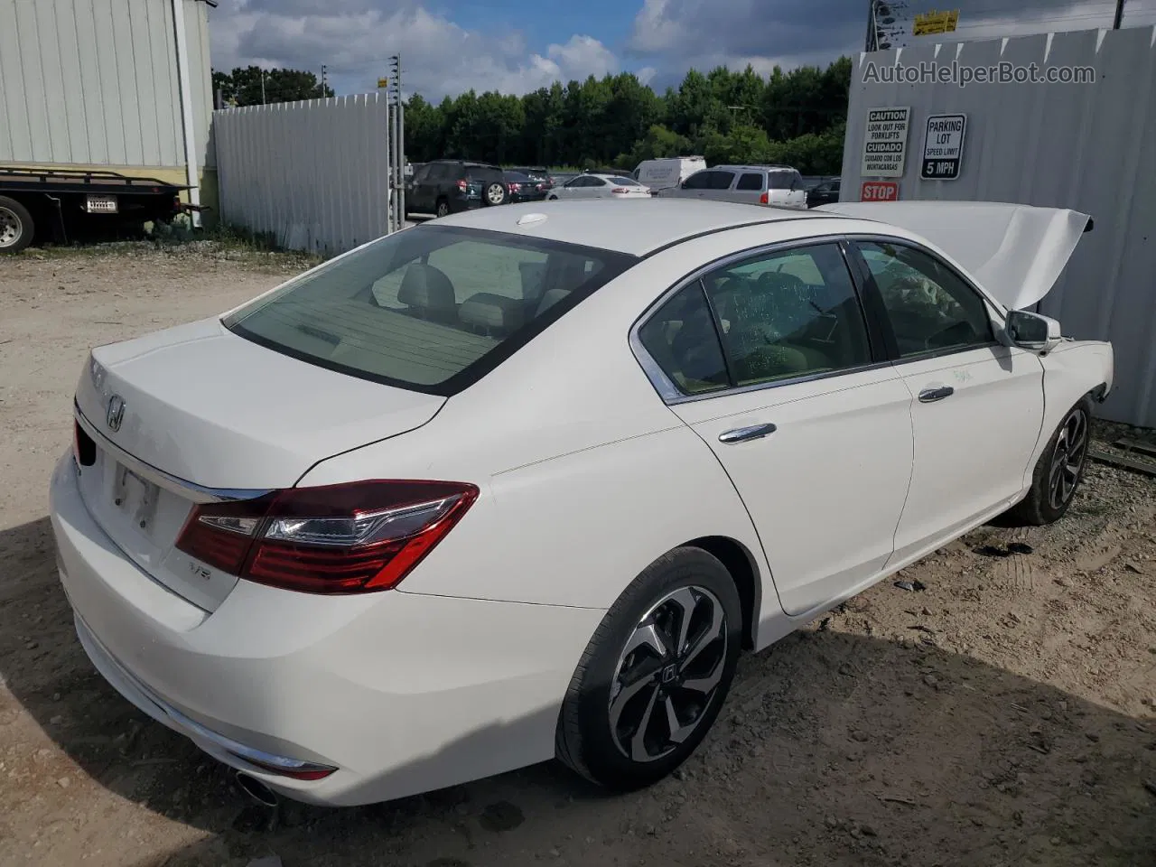 2017 Honda Accord Exl White vin: 1HGCR3F8XHA045102