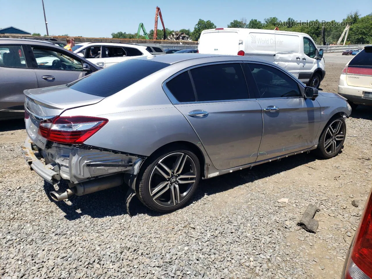 2017 Honda Accord Touring Silver vin: 1HGCR3F90HA041259