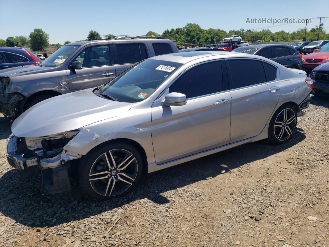 2017 Honda Accord Touring Silver vin: 1HGCR3F90HA041259