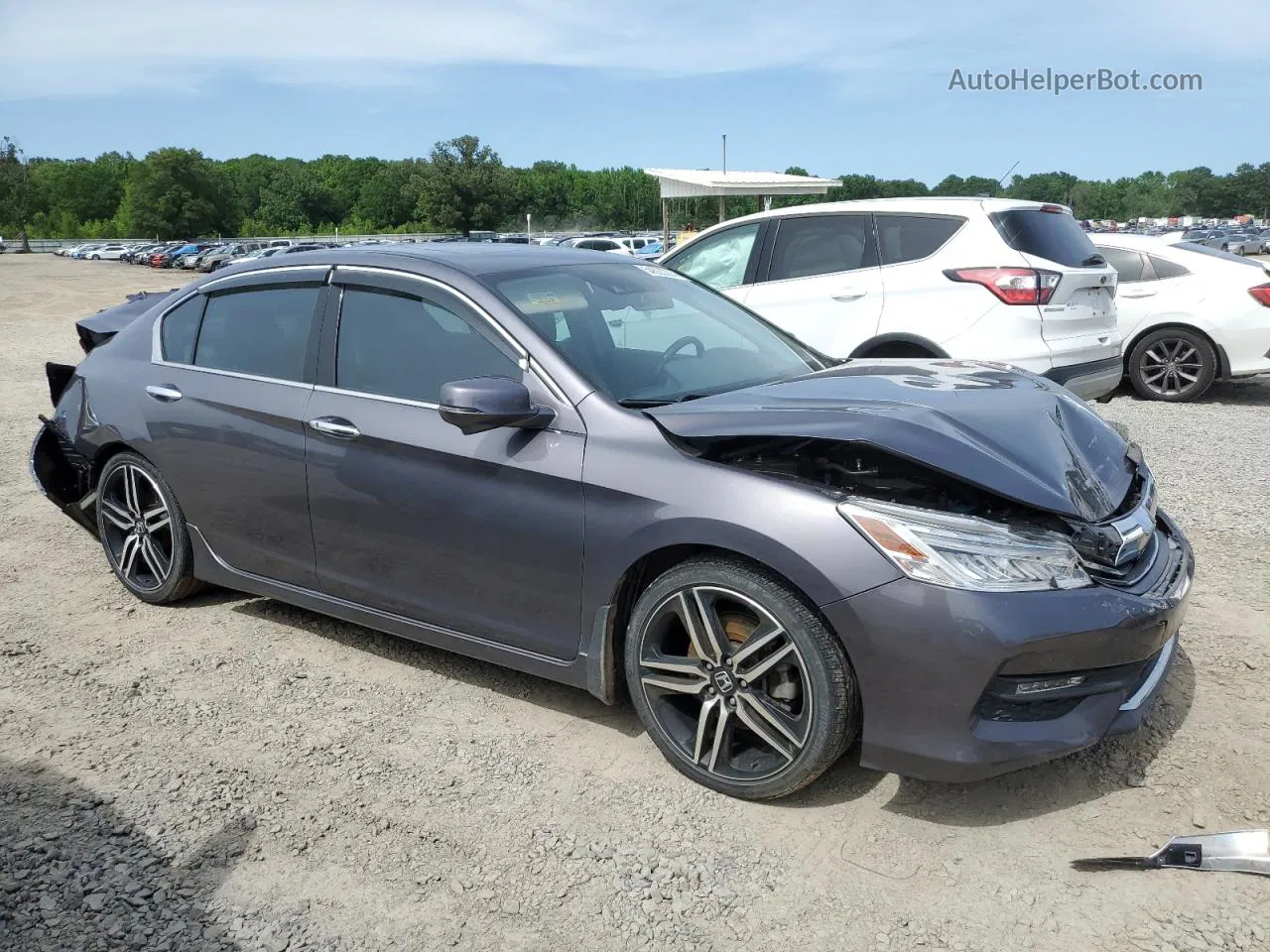 2017 Honda Accord Touring Gray vin: 1HGCR3F90HA043920