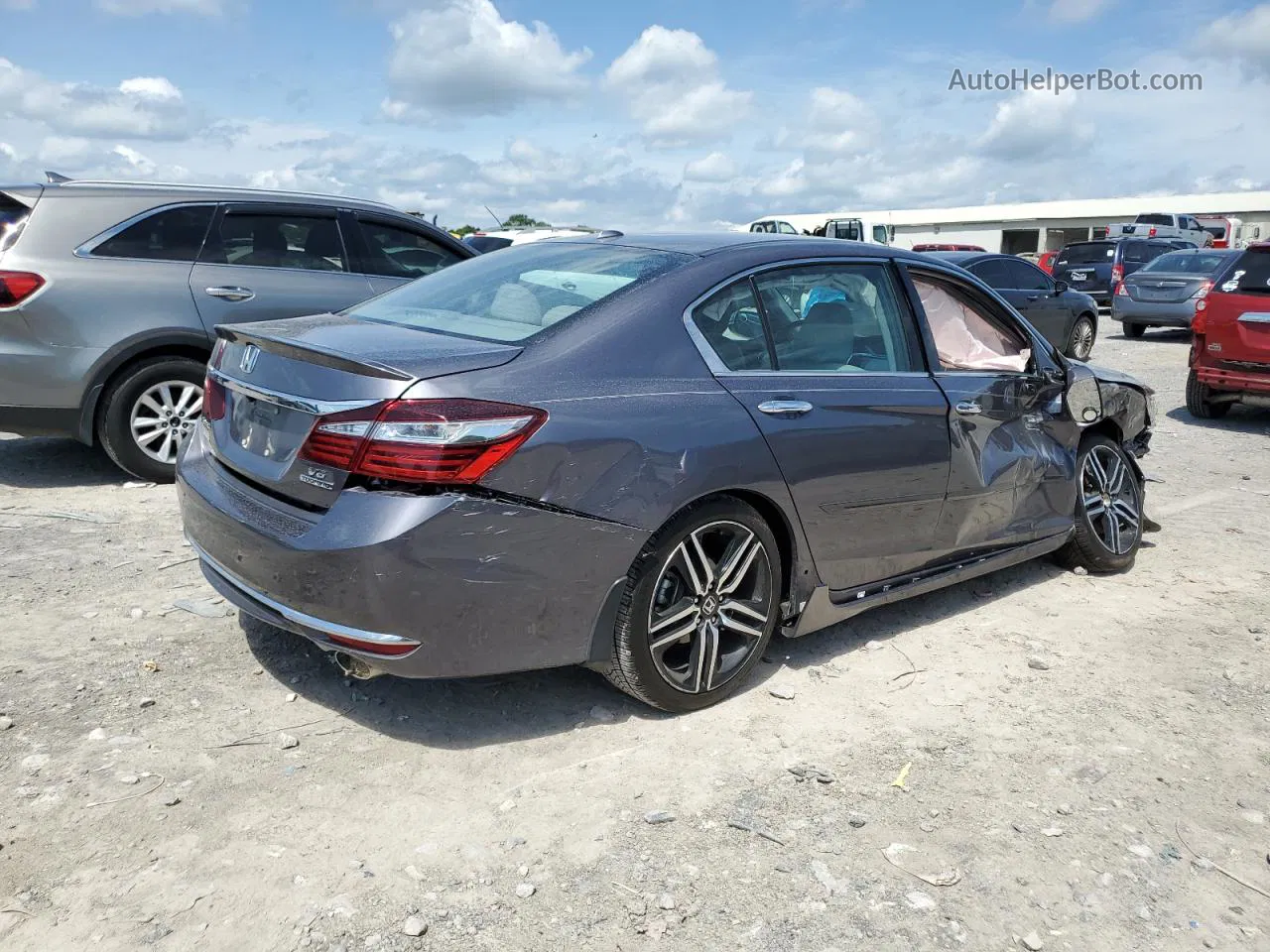 2016 Honda Accord Touring Gray vin: 1HGCR3F91GA006857