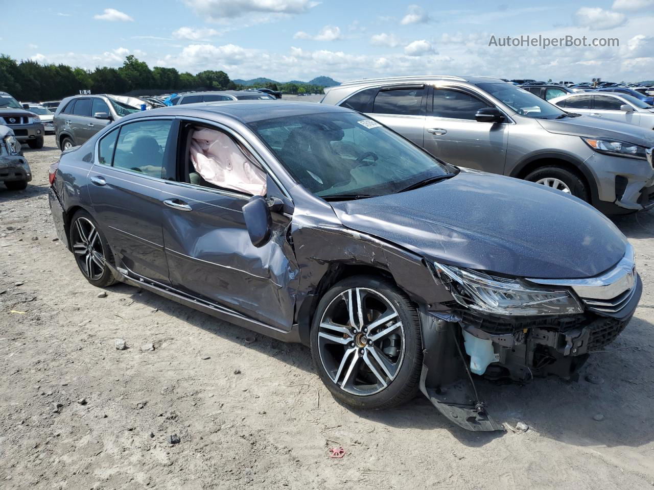 2016 Honda Accord Touring Gray vin: 1HGCR3F91GA006857