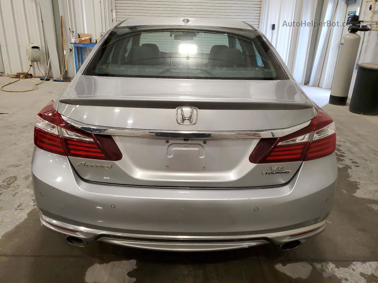 2016 Honda Accord Touring Silver vin: 1HGCR3F91GA021911