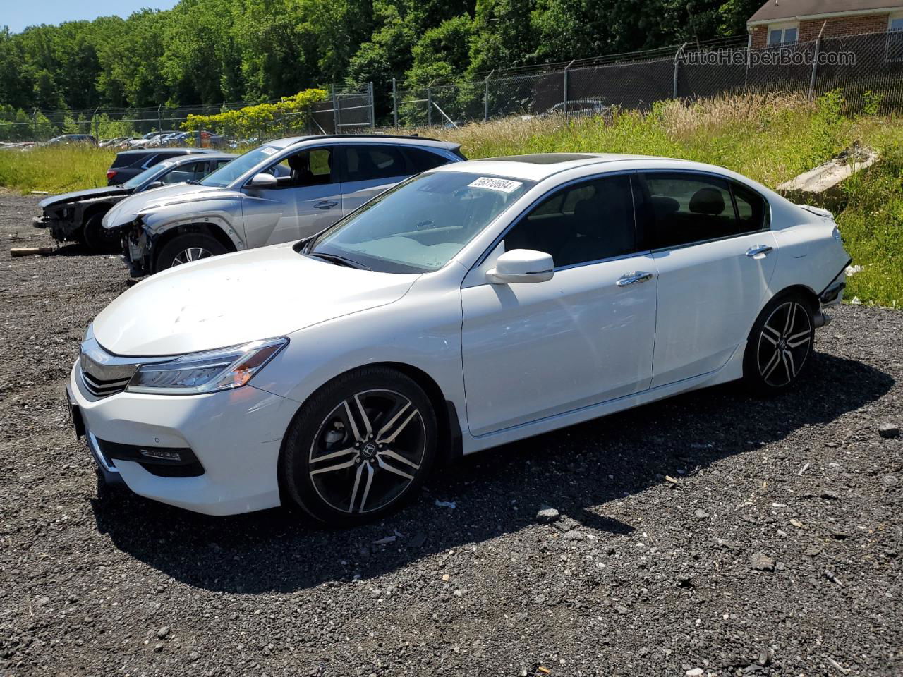 2017 Honda Accord Touring White vin: 1HGCR3F91HA008058