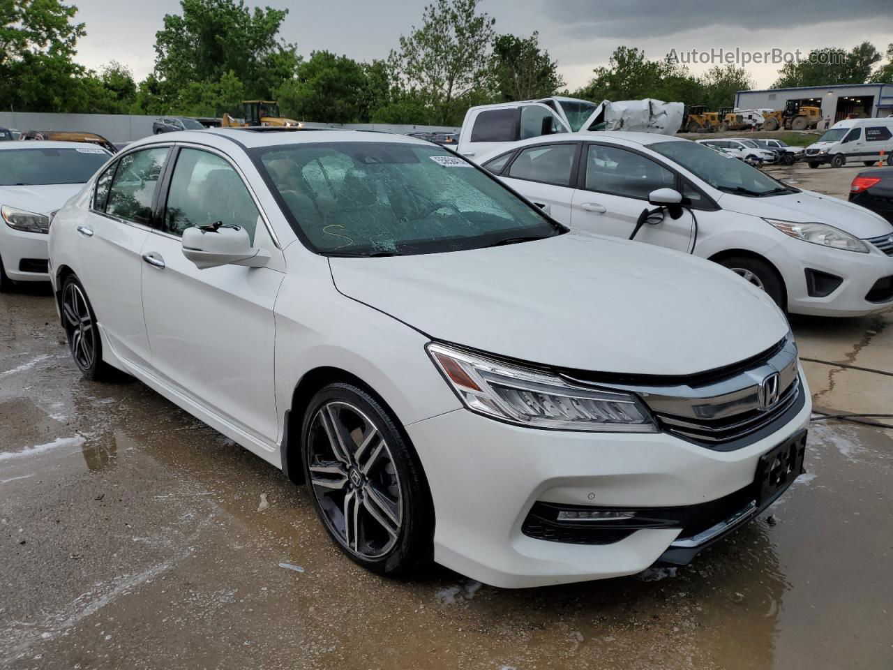 2017 Honda Accord Touring Белый vin: 1HGCR3F91HA009968