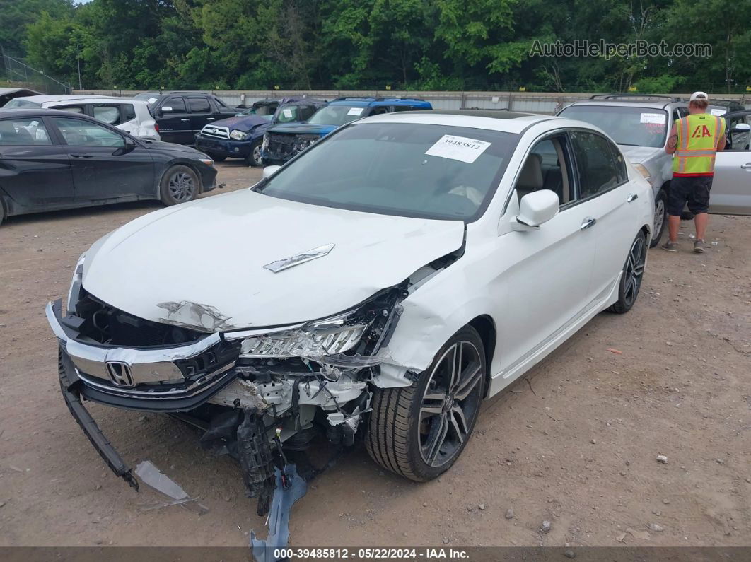 2017 Honda Accord Touring V6 White vin: 1HGCR3F91HA020727