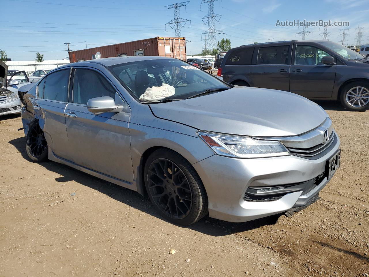 2017 Honda Accord Touring Gray vin: 1HGCR3F91HA023112