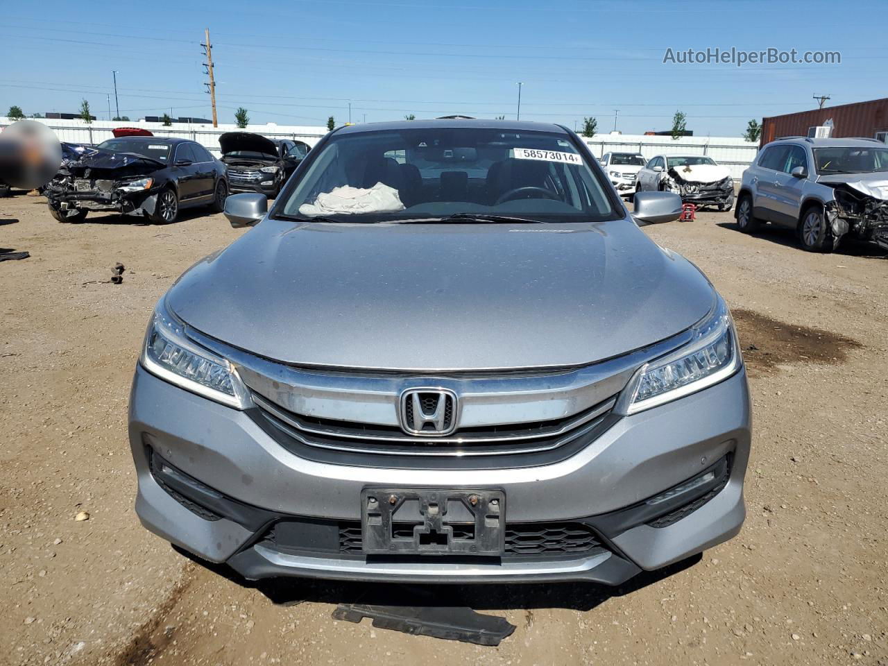 2017 Honda Accord Touring Gray vin: 1HGCR3F91HA023112