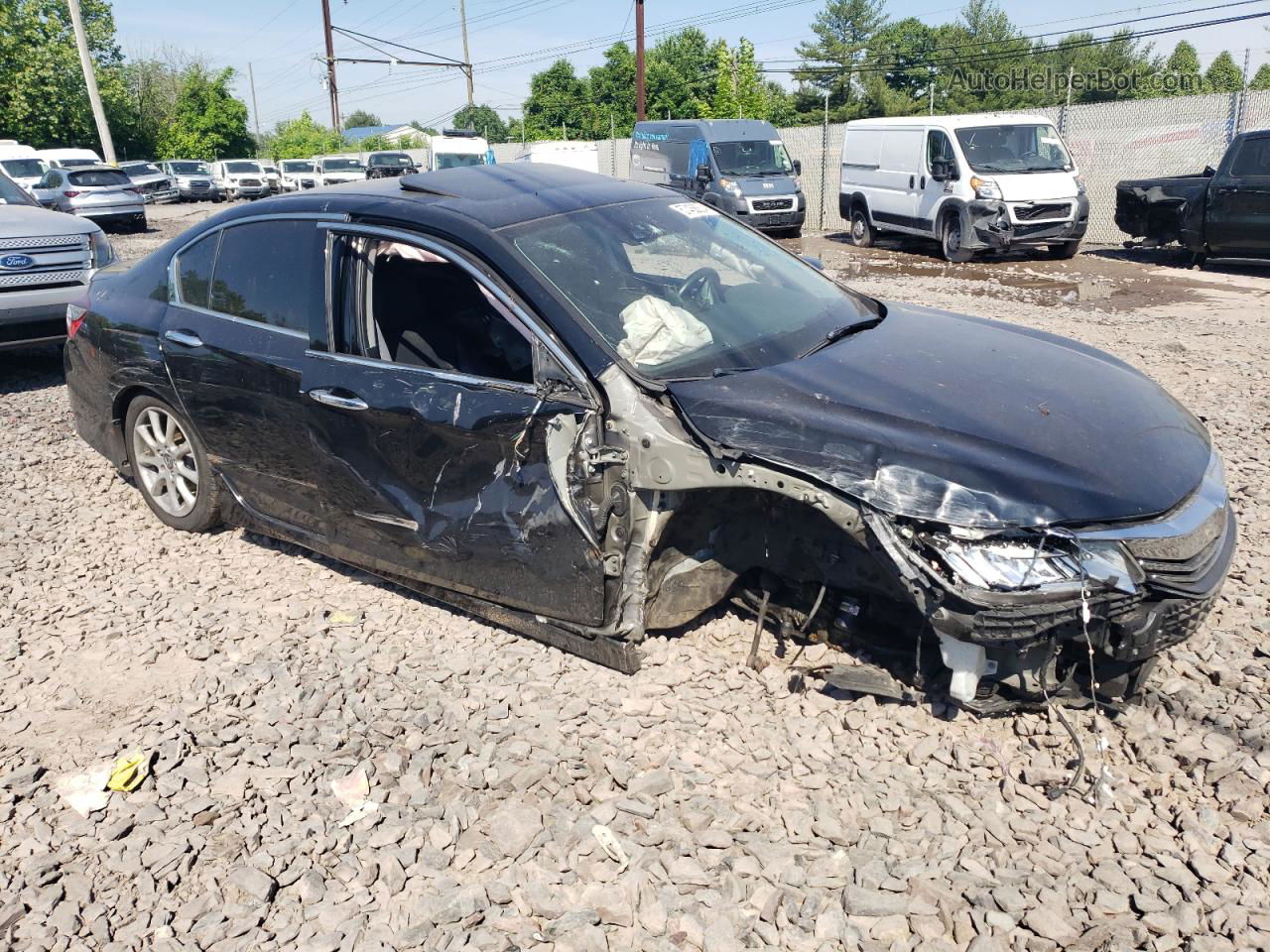 2017 Honda Accord Touring Black vin: 1HGCR3F92HA026228