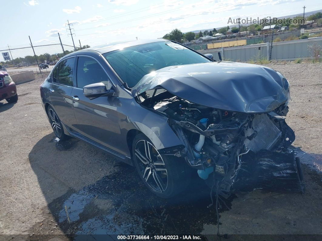 2017 Honda Accord Touring V6 Gray vin: 1HGCR3F92HA037830