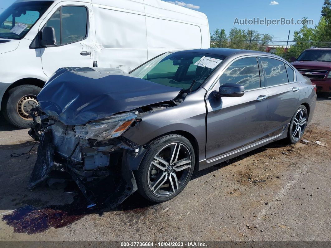 2017 Honda Accord Touring V6 Gray vin: 1HGCR3F92HA037830