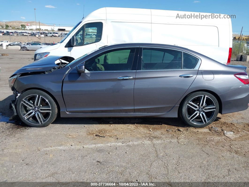 2017 Honda Accord Touring V6 Gray vin: 1HGCR3F92HA037830