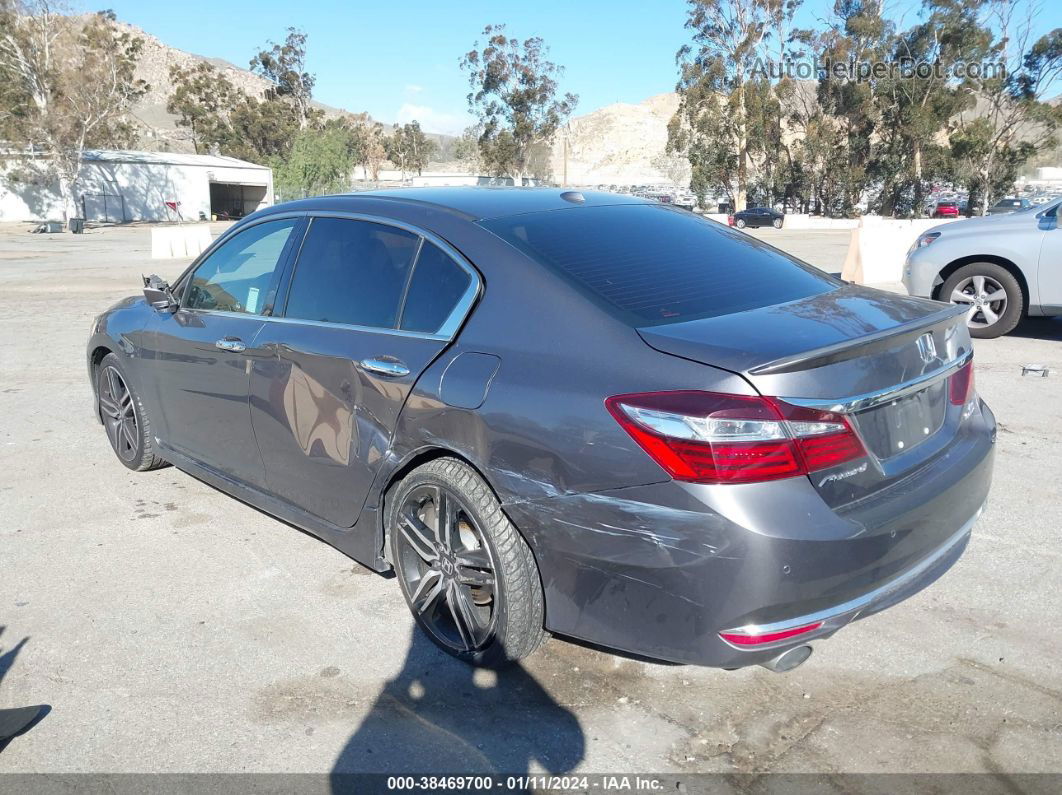 2017 Honda Accord Touring V6 Gray vin: 1HGCR3F96HA005270