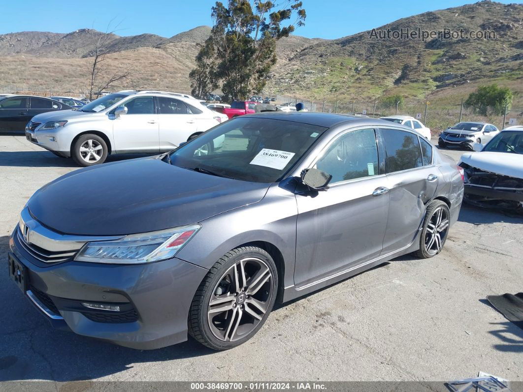 2017 Honda Accord Touring V6 Gray vin: 1HGCR3F96HA005270