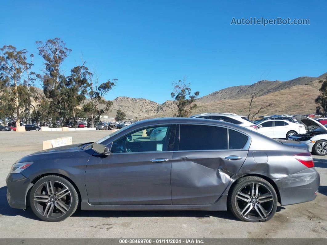 2017 Honda Accord Touring V6 Gray vin: 1HGCR3F96HA005270